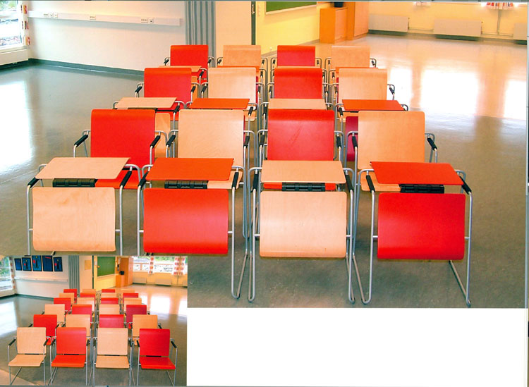  : Chaise transformable en table pour réunion, conférence - TRO