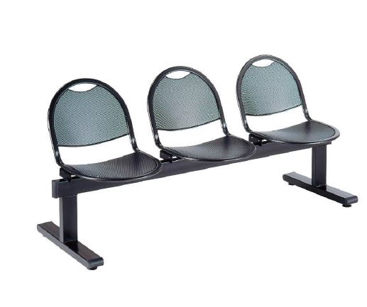 poutre métal avec assise fixe : Siège rabattable en métal 2 ou 3 places - AL