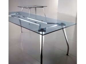 table de réunion plateau en  verre :: table de réunion verre LED