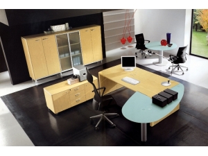 armoire de bureau bois et métal :: armoire de bureau bois et vitrine UQ 27