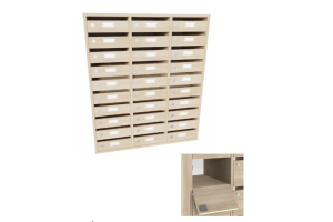 bote aux lettres  et casiers en bois  - AL :: Bote aux lettres  collective en mlamin - AL