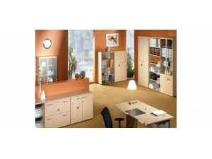 armoire de bureau bois et métal :: gamme de rangement bois express UB C01