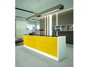 banque accueil bois et verre  UQ :: banque accueil modulaire composable WEN color
