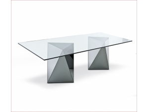 table de réunion plateau en  verre :: table de réunion de prestige en verre LAG 1
