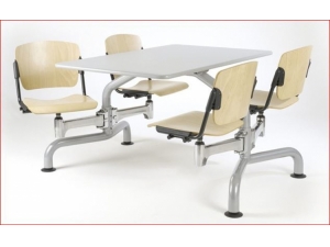 chaise et  table pliants ZERO ARES :: table et chaise attenantes et pivotantes LEB B1004
