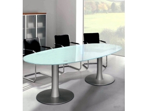 table de réunion plateau en  verre :: table de réunion plateau verre UQ
