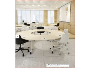 mobilier pour collectivité et hotellerie :: table plateau rabattable ronde pour banquet et réunion ABM
