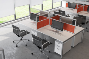 Cloison de s�paration opaque ou transparente - OT :: Ecrans de bureau en verre tremp� d�poli - ER