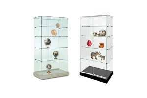 vitrine d'affichage murale ou sur pieds :: vitrine exposition d'angle sur socle LP