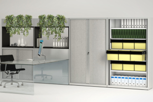 armoire de bureau bois et m�tal :: Armoire � rideau d'att�nuation phonique - PAG