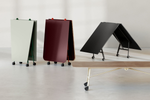 Table de runion pliante en vertical et mobile  -  EBI