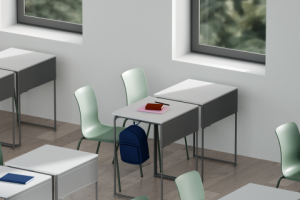 Table scolaire individuelle | Bureau d'cole design  EBI :: Table de Formation Individuelle Empilable et Durable  EBI