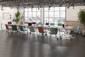 Table de réunion pliante, abattante, mobile et modulaire :: Table de réunion modulable design - RAH